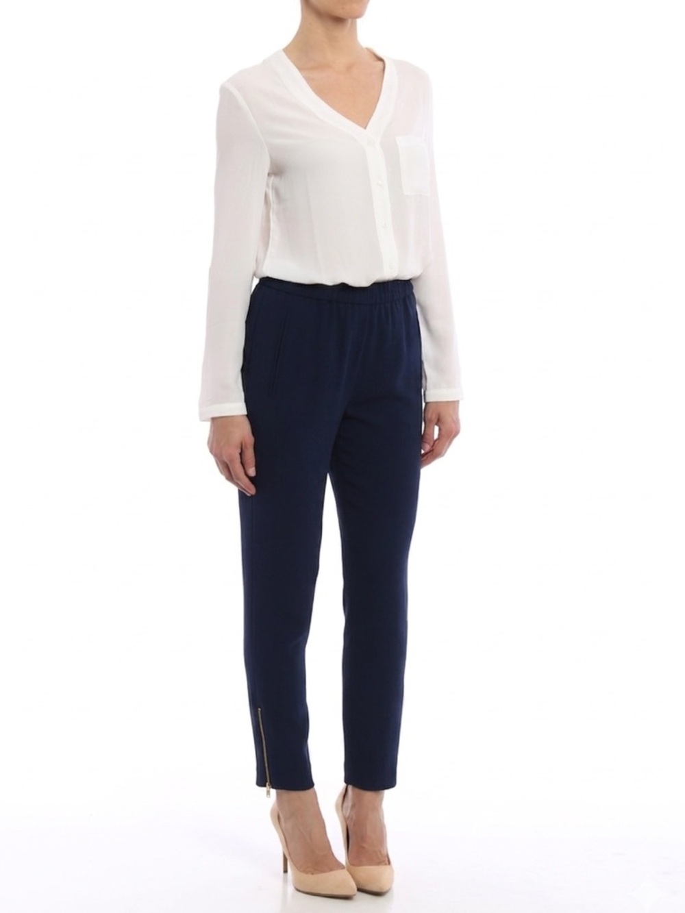 Stella McCartney Dark Blue Tamara Trousers Size IT 40